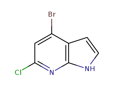 Molecular Structure of 942920-50-5 (1H-Pyrrolo[2,3-b]pyridine, 4-bromo-6-chloro-)
