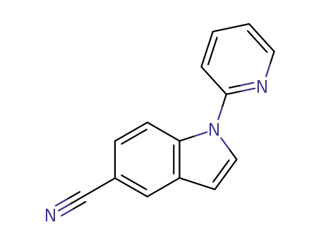 Molecular Structure of 155346-19-3 (5-cyano-N-(2-pyridyl)indole)