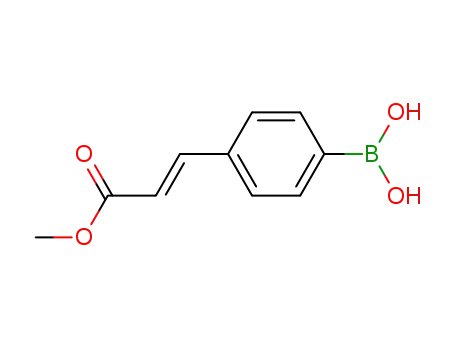 Molecular Structure of 380430-58-0 ([4-(E-3-METHOXY-3-OXO-1-PROPEN-1-YL)PHENYL]BORONIC ACID)