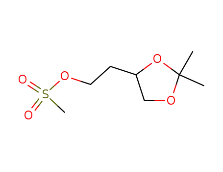 Molecular Structure of 76099-47-3 (rac-O-isopropylidene-3,4-dihydroxybutyl methanesulfonate)