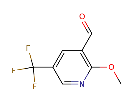 Molecular Structure of 124432-66-2 (5-(trifluoroMethyl)-2-Methoxypyridine-3-carbaldehyde)