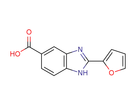 Molecular Structure of 174422-10-7 (2-FURAN-2-YL-3H-BENZOIMIDAZOLE-5-CARBOXYLIC ACID)