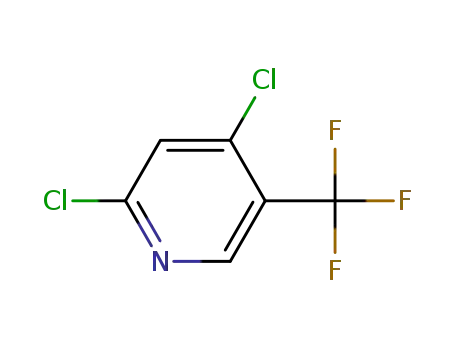 Molecular Structure of 888327-38-6 (2,4-Dichloro-5-(trifluoromethyl)pyridine)