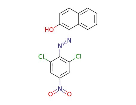 Molecular Structure of 23648-85-3 (1-(2,6-dichloro-4-nitro-phenylazo)-[2]naphthol)