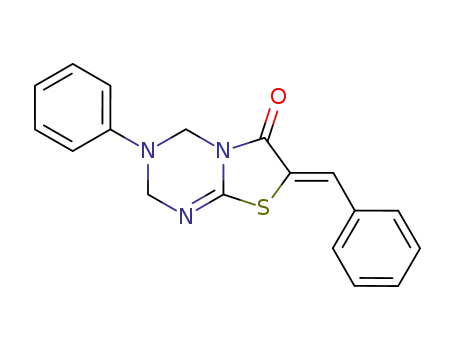 Molecular Structure of 1334176-95-2 ((Z)-7-benzylidene-3-phenyl-3,4-dihydro-2H-thiazolo[3,2-a][1,3,5]triazin-6(7H)-one)
