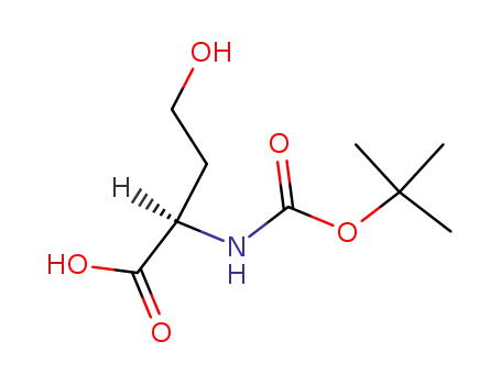 Molecular Structure of 745011-75-0 (D-Homoserine, N-[(1,1-dimethylethoxy)carbonyl]- (9CI))