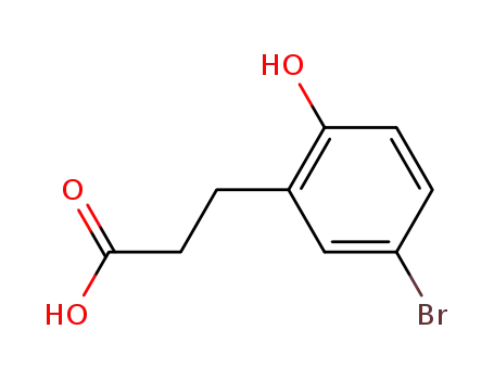 Molecular Structure of 749878-59-9 (3-(5-bromo-2-hydroxy-phenyl)-propionic acid)