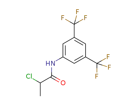 Molecular Structure of 937604-58-5 (N-(3,5-bis(trifluoromethyl)phenyl)-2-chloropropanamide)