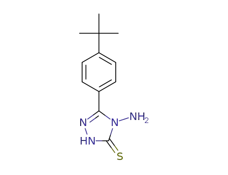 Molecular Structure of 349116-17-2 (4-AMINO-5-(4-TERT-BUTYL-PHENYL)-4H-[1,2,4]TRIAZOLE-3-THIOL)