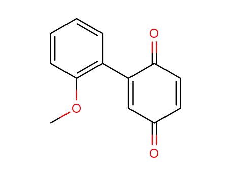 Molecular Structure of 51186-93-7 (2,5-Cyclohexadiene-1,4-dione, 2-(2-methoxyphenyl)-)