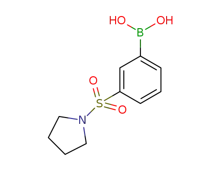 Molecular Structure of 871329-61-2 (3-(PYRROLIDIN-1-YLSULFONYL)PHENYLBORONIC ACID)