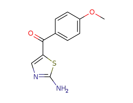 Molecular Structure of 27053-23-2 ((2-AMINO-THIAZOL-5-YL)-(4-METHOXY-PHENYL)-METHANONE)
