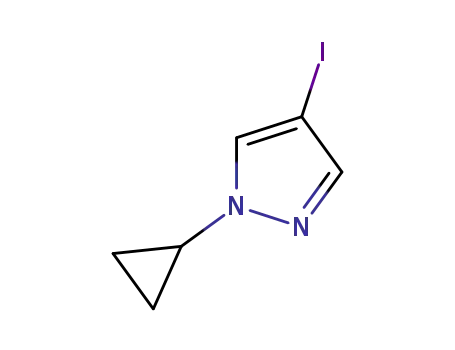 Molecular Structure of 1239363-40-6 (1-Cyclopropyl-4-iodo-1H-pyrazole)