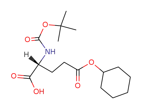 Molecular Structure of 133464-27-4 (BOC-D-GLU(OCHEX)-OH)