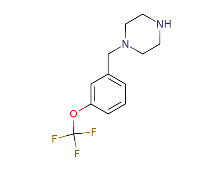 Molecular Structure of 868054-25-5 (1-[3-(TRIFLUOROMETHOXY)BENZYL]PIPERAZINE)