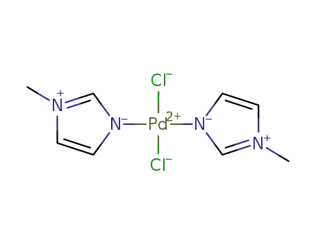 Molecular Structure of 68433-54-5 (bis-(1-methylimidazole)palladium(II) dichloride)