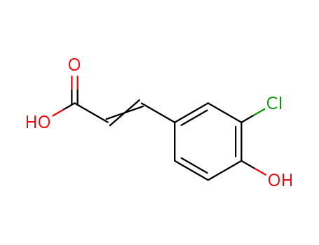Molecular Structure of 52507-43-4 (3-CHLORO-4-HYDROXYCINNAMIC ACID)