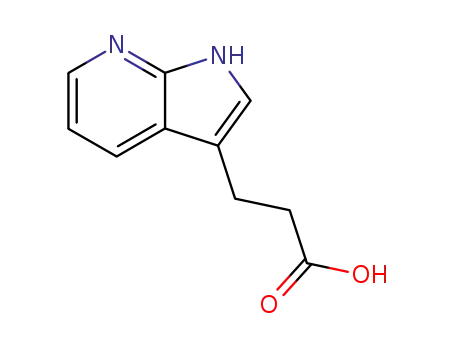 Molecular Structure of 27663-72-5 (1H-Pyrrolo[2,3-b]pyridine-3-propanoic acid)