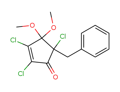2-Cyclopenten-1-one, 2,3,5-trichloro-4,4-dimethoxy-5-(phenylmethyl)-