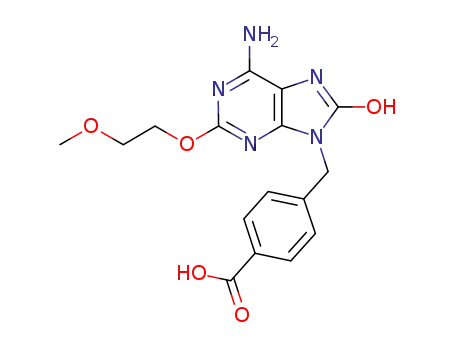 4-{[6-amino-2-(2-methoxyethoxy)-8-oxo-7H-purine-9(8H)-yl]methyl}benzoic acid