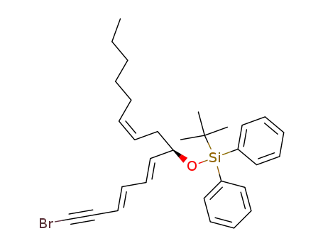 1-bromo-7(R)-<(tert-butyldiphenylsilyl)oxy>-3(E),5(E),9(Z)-pentadecatrien-1-yne