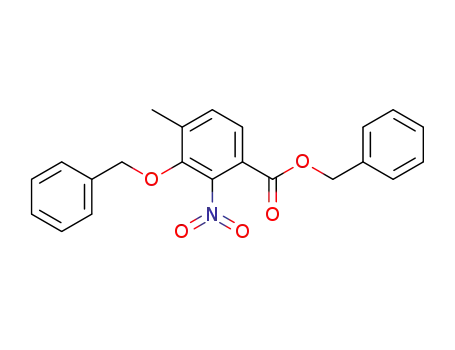 Molecular Structure of 7597-50-4 (benzyl 4-methyl-2-nitro-3-phenylmethoxy-benzoate)