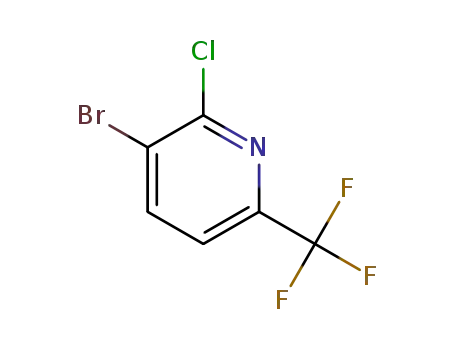 Molecular Structure of 1159512-34-1 (3-Bromo-2-chloro-6-(trifluoromethyl)pyridine)