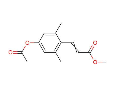 Molecular Structure of 263239-00-5 (methyl 3-(2',6'-dimethyl-4'-acetoxyphenyl)acrylate)