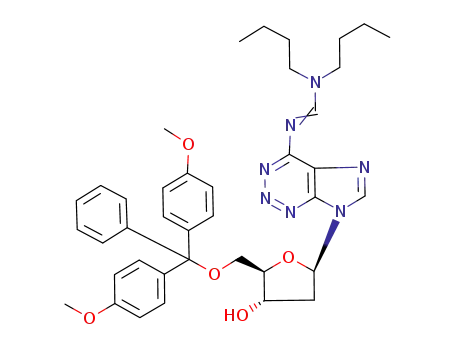 7-[2-Deoxy-5-O-(4,4'-dimethoxytriphenylmethyl)-β-D-erythro-pentofuranosyl]-4-{[(di-n-butylamino)methylidene]amino}-7H-imidazo[4,5-d][1,2,3]triazine