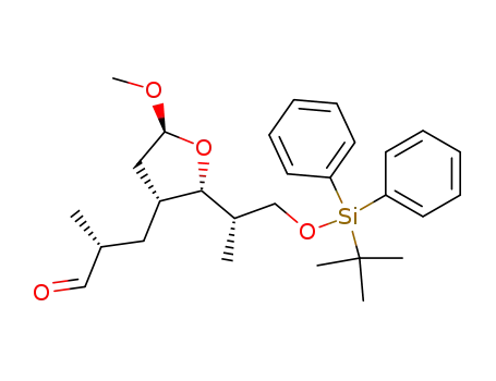 (R)-3-{(2S,3R,5S)-2-[(S)-2-(tert-Butyl-diphenyl-silanyloxy)-1-methyl-ethyl]-5-methoxy-tetrahydro-furan-3-yl}-2-methyl-propionaldehyde