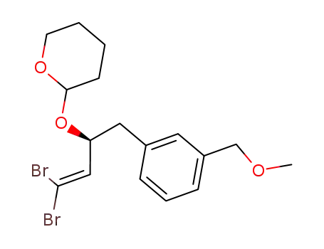 1,1-dibromo-3-(S)-tetrahydropyranyloxy-4-(3-methoxymethylphenyl)-1-butene