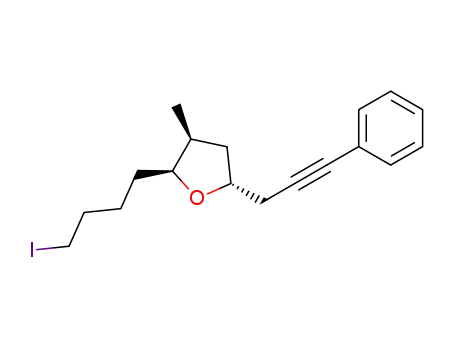 Furan, tetrahydro-2-(4-iodobutyl)-3-methyl-5-(3-phenyl-2-propynyl)-,
(2S,3S,5R)-