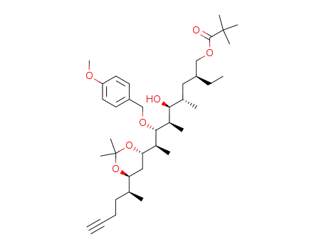 2,2-Dimethyl-propionic acid (2S,4S,5S,6R,7R,8S)-8-[(4S,6S)-2,2-dimethyl-6-((S)-1-methyl-pent-4-ynyl)-[1,3]dioxan-4-yl]-2-ethyl-5-hydroxy-7-(4-methoxy-benzyloxy)-4,6-dimethyl-nonyl ester