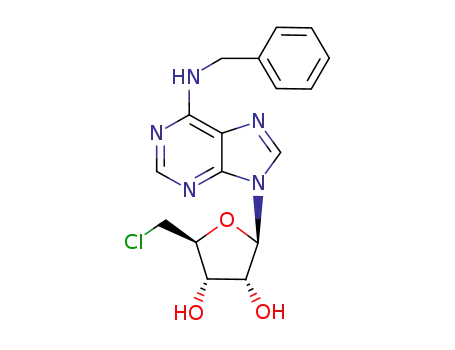 (2S,3R,4S,5R)-2-(6-(benzylamino)-9H-purin-9-yl)-5-(chloromethyl)tetrahydrofuran-3,4-diol