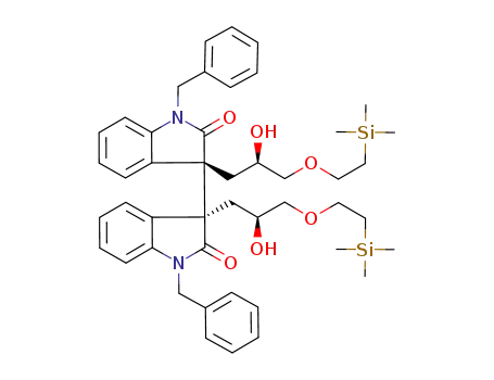 (3S,3'S)-1,1'-Dibenzyl-3'-[(R)-2-hydroxy-3-(2-trimethylsilanyl-ethoxy)-propyl]-3-[(S)-2-hydroxy-3-(2-trimethylsilanyl-ethoxy)-propyl]-1,3,1',3'-tetrahydro-[3,3']biindolyl-2,2'-dione