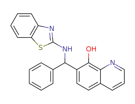 7-(alpha-2-Benzothiazolylaminobenzyl)-8-quinolinol