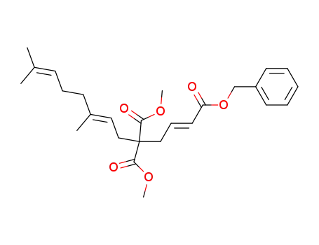 5-(3,7-dimethylocta-2E,6-dienyl)-5-methoxycarbonylhex-2E-enedioic acid 1-benzyl ester 6-dimethyl ester