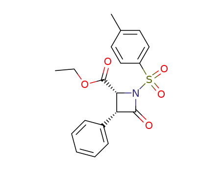 Molecular Structure of 300348-88-3 (2-Azetidinecarboxylic acid, 1-[(4-methylphenyl)sulfonyl]-4-oxo-3-phenyl-,
ethyl ester, (2R,3R)-)