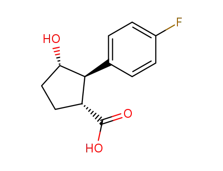 Cyclopentanecarboxylic acid, 2-(4-fluorophenyl)-3-hydroxy-,
(1R,2R,3S)-