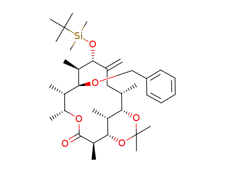 (2R,3S,4R,5S,6S,9S,10R,11S,12R,13R)-9-(tert-butyldimethylsiloxy)-11-benzyloxy-3,5-(isopropylidenedioxy)-8-methylene-2,4,6,10,12,13-hexamethyltetradecanolide