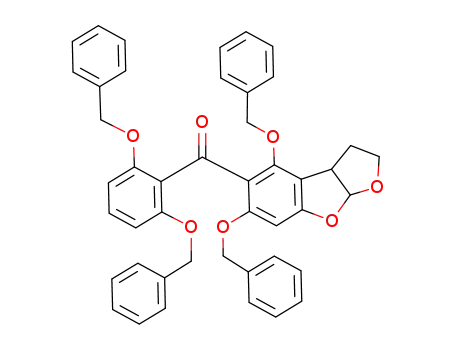 5-keto-[2',6'-bis(O-benzyl)phenyl]-4,6-bis(O-benzyl)-[2,3-b]benzo-2,3,3a,8a-tetrahydrobisfuran