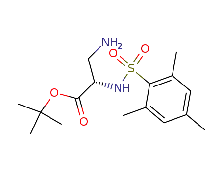 Molecular Structure of 185563-98-8 (L-Alanine, 3-amino-N-[(2,4,6-trimethylphenyl)sulfonyl]-, 1,1-dimethylethyl
ester)