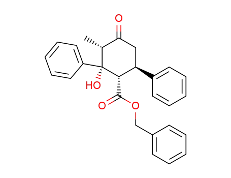 (1S,2R,3S,6R)-2-Hydroxy-3-methyl-4-oxo-2,6-diphenyl-cyclohexanecarboxylic acid benzyl ester