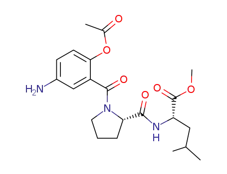 L-Leucine, N-[1-[2-(acetyloxy)-5-aminobenzoyl]-L-prolyl]-, methyl ester