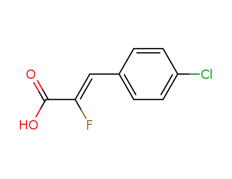 Molecular Structure of 26928-16-5 (2-Propenoic acid, 3-(4-chlorophenyl)-2-fluoro-, (2Z)-)