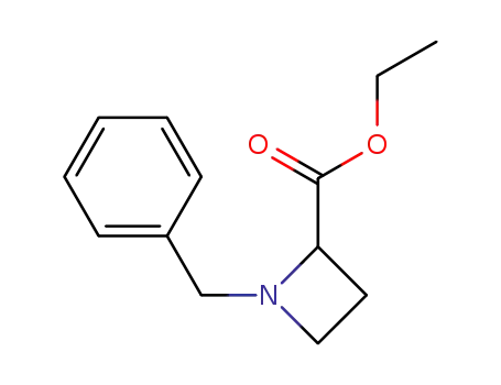 Molecular Structure of 54773-11-4 (1-(Phenylmethyl)-2-azetidinecarboxylic acid ethyl ester)