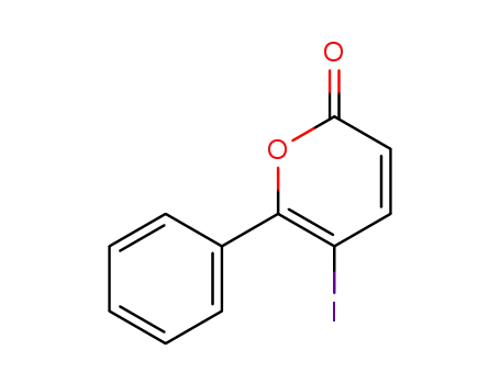 Molecular Structure of 344340-95-0 (2H-Pyran-2-one, 5-iodo-6-phenyl-)