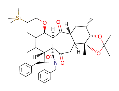 (1S,3S,5R,6R,7S,8R,11S,14R,15S,18R)-13,14-dibenzyl-18-(2-(trimethylsilyl)ethoxy)-6,7-dihydroxy-5,7,16,17-tetramethyl-2,10,12-trioxo-13-azatetracyclo<9.7.0.0<sup>3,8</sup>.0<sup>11,15</sup>>octadec-16-ene 6,7-acetonide