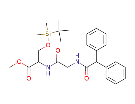 3-(<i>tert</i>-butyl-dimethyl-silanyloxy)-2-(2-diphenylacetylamino-acetylamino)-propionic acid methyl ester