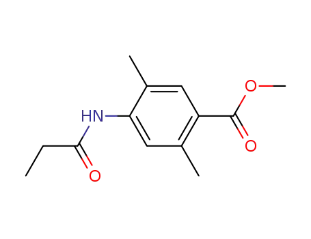 Benzoic acid, 2,5-dimethyl-4-[(1-oxopropyl)amino]-, methyl ester